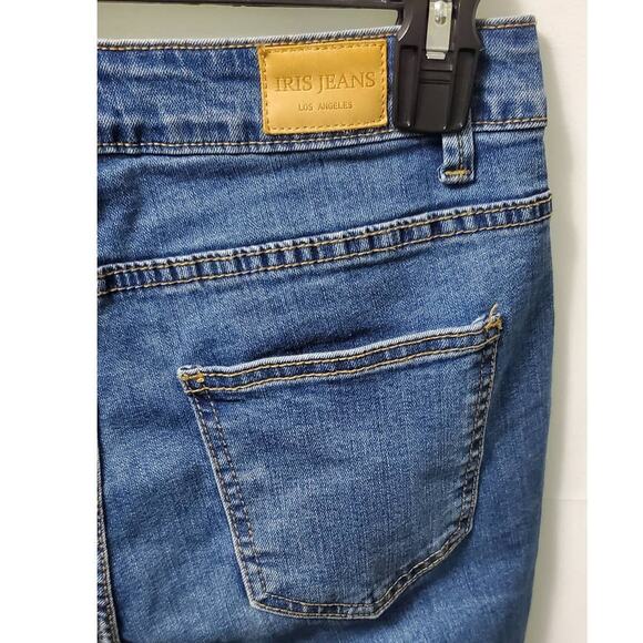 Iris Jeans Los Angeles 1P8881 Distressed Look Blue Jeans Size 5 ~ Grunge Street - Picture 11 of 13